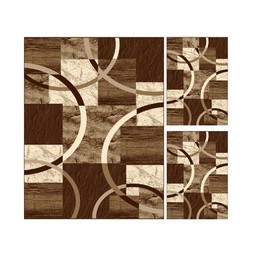 NOUR 5086X (Rectangular, ( T 140X220 + 2T 60X110 ), MARRON CAFE)