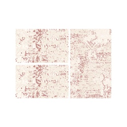MADRID 93100 (Rectangular, ( T 80X130 + 2T 65X100 ), BLANC CASSE SHRINK_BOIS DE ROSE)