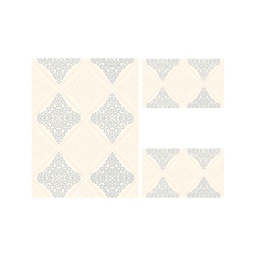 MADRID 97443 (Rectangular, ( T 100X130 + 2T 60X100 ), BLANC CASSE SHRINK_GRIS CLAIR)
