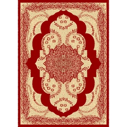 ميلودي 89034 (مستطيل, 165X230, أحمر عنابي / قشدي)