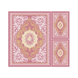 ISHRAK 85071 (Rectangular, ( T 140X220 + 2T 60X110 ), BOIS DE ROSE)