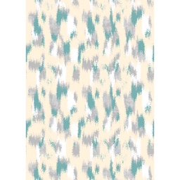 MADRID A0231 (Rectangulaire, 200X280, ECRU SHRINK / BLEU TURQUOISE)