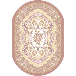VALENCIA 92940 (Oval, 80X130, BOIS DE ROSE_CREME)
