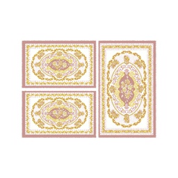 VALENCIA 71860 (Rectangulaire, ( T 80X130 + 2T 65X100 ), BOIS DE ROSE_CREME)