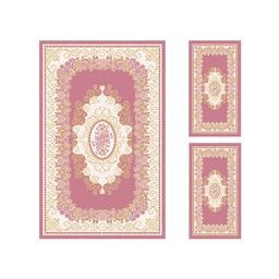 إشراق 86420 (مستطيل, ( T 140X220 + 2T 60X110 ), وردي خشبي)