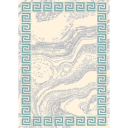 MADRID 99470 (Rectangulaire, 200X280, ECRU SHRINK / BLEU TURQUOISE)