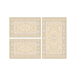 VALENCIA 5112A (Rectangulaire, ( T 80X130 + 2T 65X100 ), IVOIRE CLAIRE_CREME)