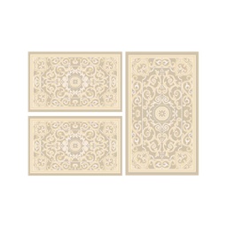 VALENCIA 5113A (Rectangulaire, ( T 80X130 + 2T 65X100 ), IVOIRE CLAIRE_CREME)