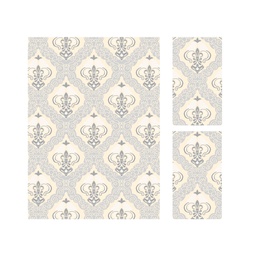 MADRID A0120 (Rectangular, ( T 160X220 + 2T 60X110 ), ECRU SHRINK  - GRIS FONCÈ)