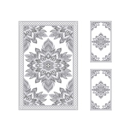 AZHAR 97160 (Rectangular, ( T 150X220 + 2T 60X110 ), BLANC CASSE)
