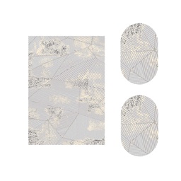 MADRID 99750 (Various Sets, ( T 155X220 + 2O 90X55 ), ECRU SHRINK  - GRIS FONCÈ)