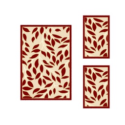 BRAGA A2370 (Rectangulaire, ( T 150X220 + 2T 75X120 ), BORDEAUX)