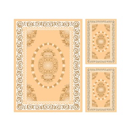 نور 5103X (مستطيل, ( T 140X220 + 2T 60X110 ), وردي سلموني)