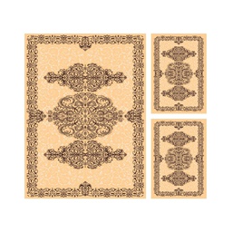 نور 5104X (مستطيل, ( T 140X220 + 2T 60X110 ), وردي سلموني)