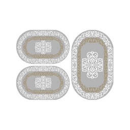 بلازا 96760 (بيضوي, ( O 80X130 + 2O 65X100 ), رمادي فاتح)