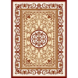 فالينسيا 92583 (مستطيل, 200X280, أحمر عنابي / قشدي)