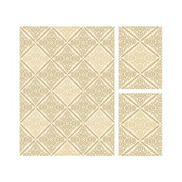 MADRID 97440 (Rectangulaire, ( T 160X220 + 2T 60X110 ), ECRU SHRINK - BEIGE)
