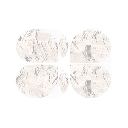 MADRID 93110 (Oval, ( O 80X130 + 2O 65X100 ), ECRU SHRINK - GRIS CLAIRE)