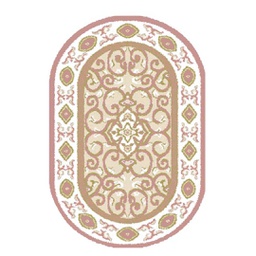 VALENCIA 51124 (Oval, 80X130, BOIS DE ROSE_CREME)
