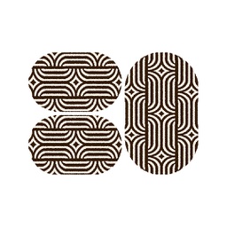 PALACE 96350 (Oval, ( O 80X130 + 2O 65X100 ), MARRON CAFE)