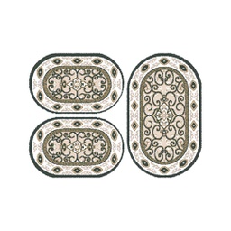 VALENCIA 51120 (Ovale, ( O 80X130 + 2O 65X100 ), VERT EMERAUDE_CREME)