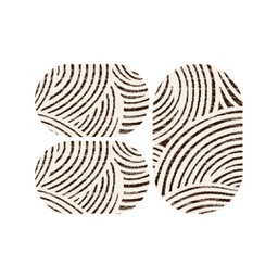 بالاص 98361 (بيضوي, ( O 80X130 + 2O 65X100 ), لون القهوة البني)