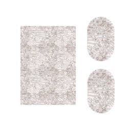 JAKARTA A0815 (Various Sets, ( T 155X220 + 2O 90X55 ), ECRU SHRINK - GRIS CLAIRE)
