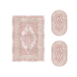 JAKARTA A2746 (Various Sets, ( T 155X220 + 2O 90X55 ), ECRU SHRINK_BOIS DE ROSE)