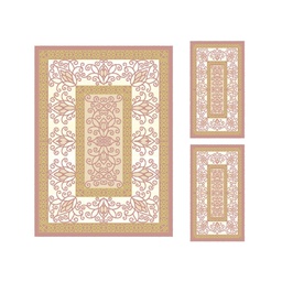 BRAGA 98740 (Rectangular, ( T 160X220 + 2T 60X110 ), BOIS DE ROSE)