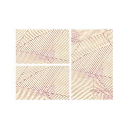 MADRID 99750 (Rectangular, ( T 80X130 + 2T 65X100 ), ECRU SHRINK_BOIS DE ROSE)