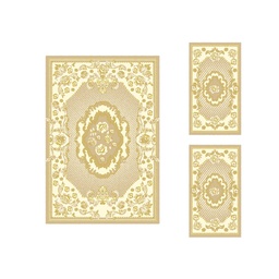 AZHAR 97170 (Rectangulaire, ( T 150X220 + 2T 60X110 ), BEIGE)