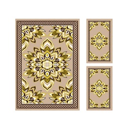 AZHAR 97160 (Rectangulaire, ( T 150X220 + 2T 60X110 ), BEIGE)