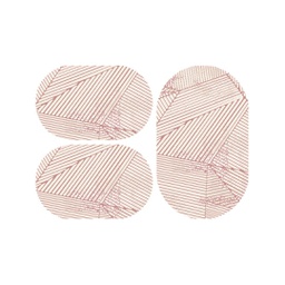 MADRID 99750 (Oval, ( O 80X130 + 2O 65X100 ), ECRU SHRINK_BOIS DE ROSE)
