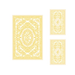 VALENCIA 9268B (Rectangulaire, ( T 150X220 + 2T 75X120 ), CREME_CREME)