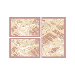 VALENCIA 76600 (Rectangular, ( T 80X130 + 2T 65X100 ), BOIS DE ROSE_CREME)