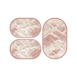 VALENCIA 76600 (Ovale, ( O 80X130 + 2O 65X100 ), BOIS DE ROSE_CREME)