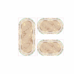 وسام 2107A (بيضوي, ( O 50X110 + 2 O50X80 ), متعدد الألوان, تفت)