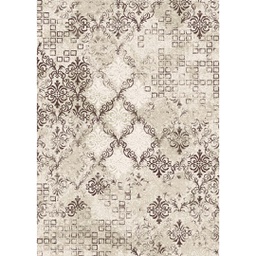 RIZE A3030 (Rectangular, 200X280, ECRU SHRINK - MARRON CAFÈ)