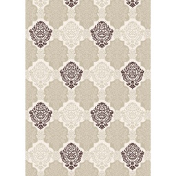 RIZE A3040 (Rectangular, 200X280, ECRU SHRINK - MARRON CAFÈ)