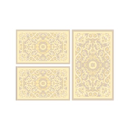 VALENCIA 5113B (Rectangulaire, ( T 80X130 + 2T 65X100 ), CREME_CREME)