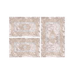 JAKARTA A2696 (Rectangular, ( T 80X130 + 2T 65X100 ), ECRU SHRINK - IVOIRE)