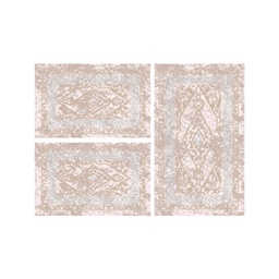 JAKARTA A2746 (Rectangular, ( T 80X130 + 2T 65X100 ), ECRU SHRINK - IVOIRE)