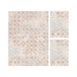 JAKARTA A0706 (Rectangulaire, ( T 160X220 + 2T 60X110 ), ECRU SHRINK - IVOIRE)