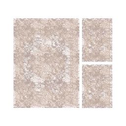 JAKARTA A2736 (Rectangulaire, ( T 160X220 + 2T 60X110 ), ECRU SHRINK - IVOIRE)