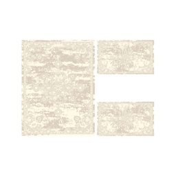 RIZE A2870 (Rectangular, ( T 100X130 + 2T 60X100 ), ECRU SHRINK - IVOIRE)