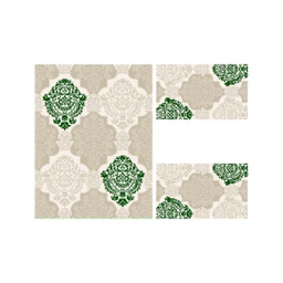 RIZE A3040 (Rectangulaire, ( T 100X130 + 2T 60X100 ), SHRINK_ECRUE_VERT_EMERAUDE)