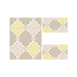 RIZE A3040 (Rectangulaire, ( T 100X130 + 2T 60X100 ), ECRU SHRINK_MARRON MIEL)