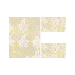 RIZE A3030 (Rectangulaire, ( T 100X130 + 2T 60X100 ), ECRU SHRINK_MARRON MIEL)