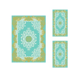 PLAZA 92350 (Rectangulaire, ( T 160X220 + 2T 60X110 ), BLEU)