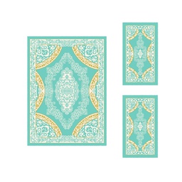 PLAZA 92370 (Rectangulaire, ( T 160X220 + 2T 60X110 ), BLEU)